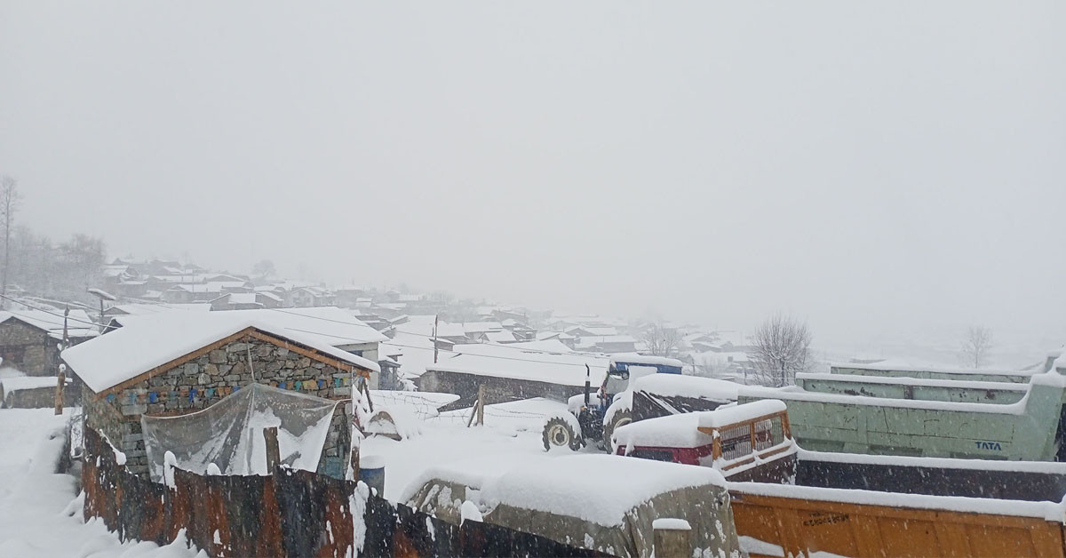 हुम्लामा हिमपात हवाई सेवा अवरुद्ध,किसानलाई राहत
