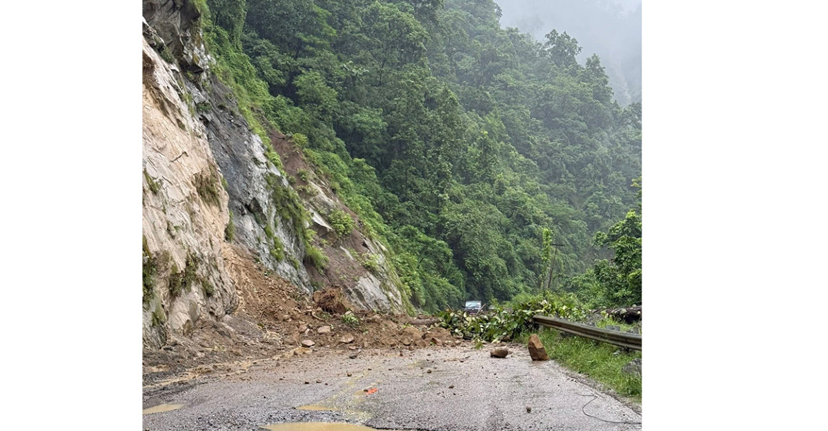 पहिरोका कारण पाल्पाका सडक अवरुद्ध
