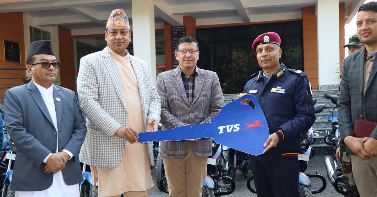 नेपाल प्रहरीलाई बागमती प्रदेश सरकारले ३० थान मोटरसाइकल हस्तान्तरण