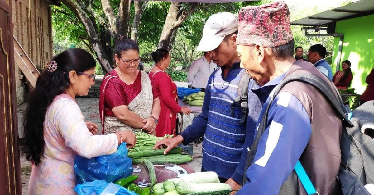 पाँचखालमा साप्ताहिक कृषि हाटबजार